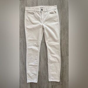Women Loft Classic White Jeans